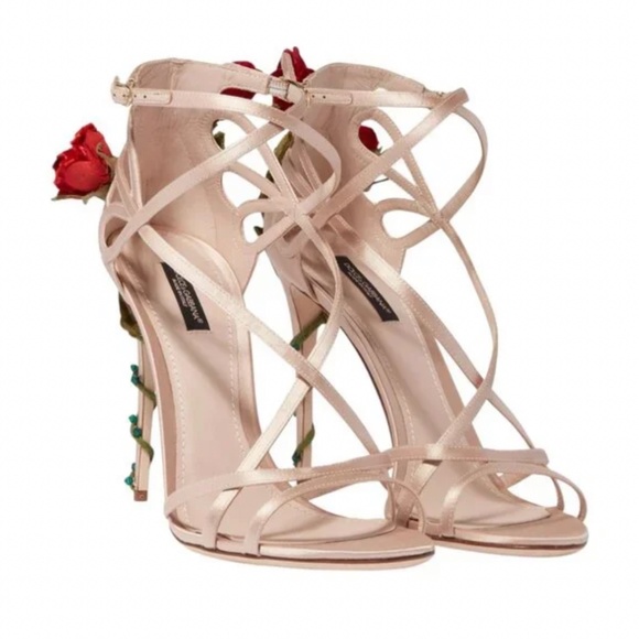 NWT Dolce & Gabbana Climbing Rose Sandals - Picture 5 of 5